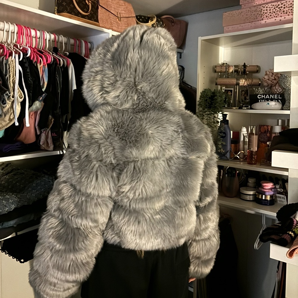 Oversized faux fur